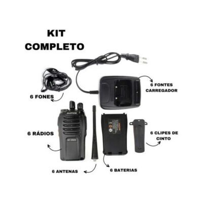 Rádio Walkie Talkie Baofeng - Kit com 6 - Image 3